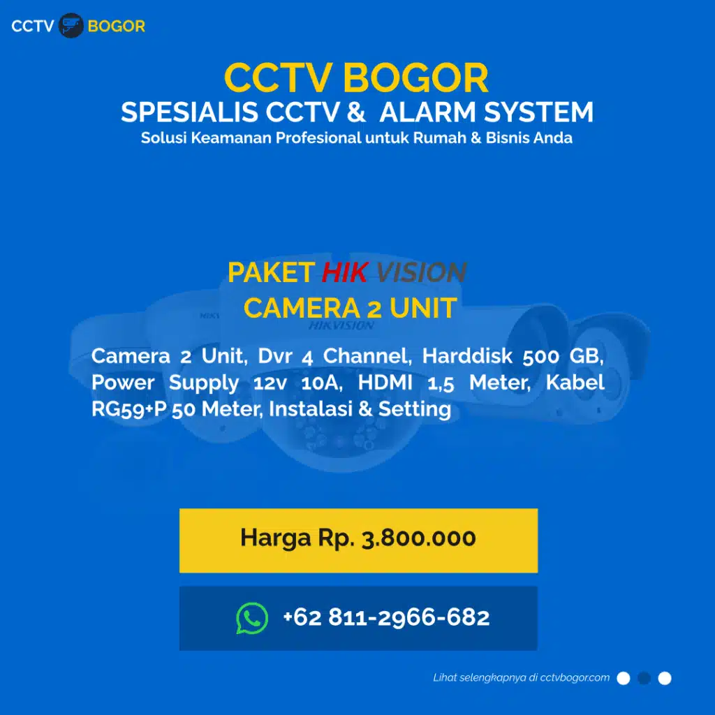Paket CCTV HikVision Camera 2 Unit